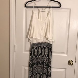 Black and white maxi dress